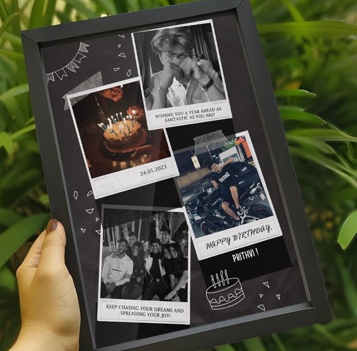 Beautifully framed photograph showcase
